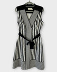 Karen Millen Striped Cotton Blend Dress - 12