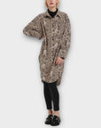 Karen by Simonsen Delia Animal Print Oversized Shirt Dress - S/M