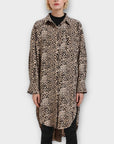 Karen by Simonsen Delia Animal Print Oversized Shirt Dress - S/M