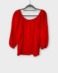 Kitri Esther Balloon Linen Blend Top - XS/S