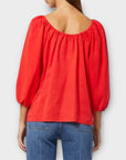 Kitri Esther Balloon Linen Blend Top - XS/S