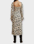 Kitri Jolene Animal Spot Shirred Dress - 10 (S)