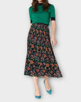 LK Bennett Avery 1940's Floral Print Pleated Midi Skirt - 12