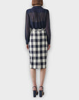 LK Bennett Maren Check Pencil Skirt - 12