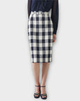 LK Bennett Maren Check Pencil Skirt - 12