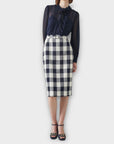 LK Bennett Maren Check Pencil Skirt - 12