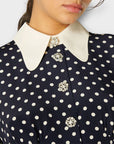 LK Bennett Mathilde Polkadot Silk Dress - 12