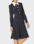LK Bennett Mathilde Polkadot Silk Dress - 12