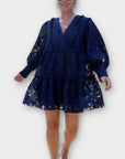 Labelrail x Collyer Twins Broderie Plunge Front Mini Dress - 18