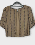 Lace & Beads Embellished Crop Top - 10 (M)