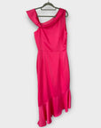 Lavish Alice Asymmetric Satin Dress - 12