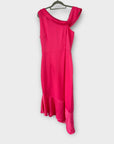 Lavish Alice Asymmetric Satin Dress - 12
