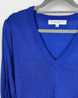 Lennon Courtney Twilight Lurex V Neck Top - S