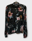 Lipsy Velvet Floral Blouse - 10
