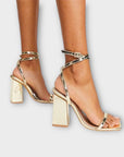 London Rebel Block Heel Sandals - 6/39