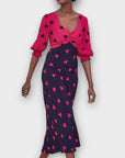 Love & Roses Heart Print Dress - 12/14