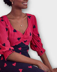 Love & Roses Heart Print Dress - 12/14