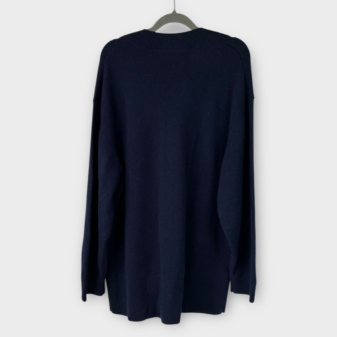 Lucy Nagle Long Button Merino Wool Knit Cardigan - 14/16 (L)