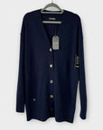 Lucy Nagle Long Button Merino Wool Cardigan - 14/16 (L)