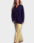 Lucy Nagle Long Button Merino Wool Cardigan - 14/16 (L)
