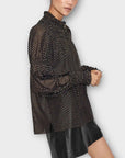 ME + EM Polka Dot Oversized Swing Blouse - 10/12