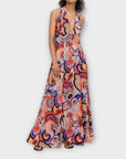 ME + EM Vibrant Paisley Print Halterneck Maxi Dress - 14