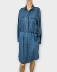 M&S Denim Shirt Dress - 10