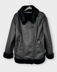 M&S Faux Fur Aviator Jacket - 10