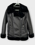 M&S Faux Fur Aviator Jacket - 10