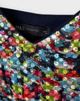 M&S Printed Sequin Midi Slip Dress - 12