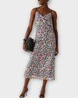 M&S Printed Sequin Midi Slip Dress - 12