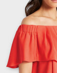 M&S Ruffle Bardot Top - 18