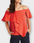 M&S Ruffle Bardot Top - 18