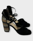M&S Suede Strappy Heeled Sandals - 6.5/39.5