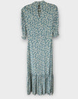 M&S x Ghost Floral Puff Sleeve Midi Dress - 6