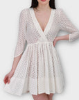 Maje Broderie Mini Dress - 10/12