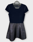 Maje Granaig Two Tone Flared Mini Dress - 8