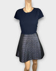Maje Granaig Two Tone Flared Mini Dress - 8