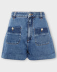 Maje Illusion Denim Shorts - 8/10