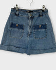 Maje Illusion Denim Shorts - 8/10
