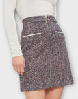 Maje Jiberty Tweed A-line Wool Blend Skirt - 6/8