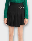 Maje Jino Asymmetric Pleated Mini Skirt - 8