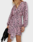 Maje Paisley Print Asymmetrical Dress - 10