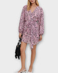Maje Paisley Print Asymmetrical Dress - 10