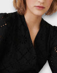 Maje Rayanette Guipure-Lace Skater Dress - 12