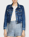 Maje Viva Cropped Denim Jacket - 8