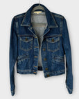 Maje Viva Cropped Denim Jacket - 8