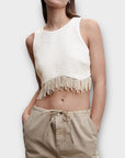 Mango Pearl Crop Top - S