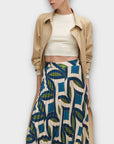 Mango Pleated Midi Skirt - M