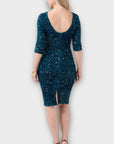 Marc Angelo Sequin U Back Dress - 8